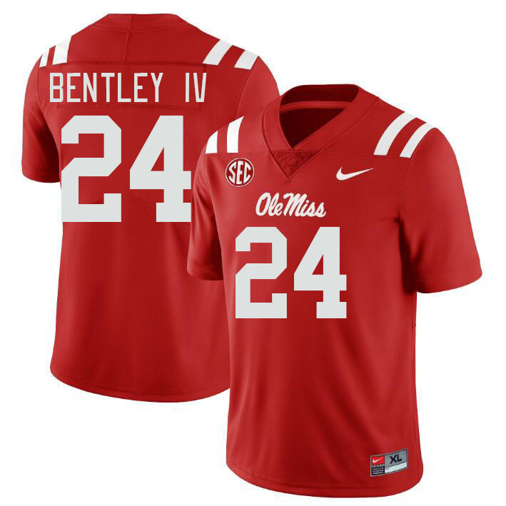 Ole Miss Rebels #24 Ulysses Bentley IV College Football Jerseys Stitched Sale-Red